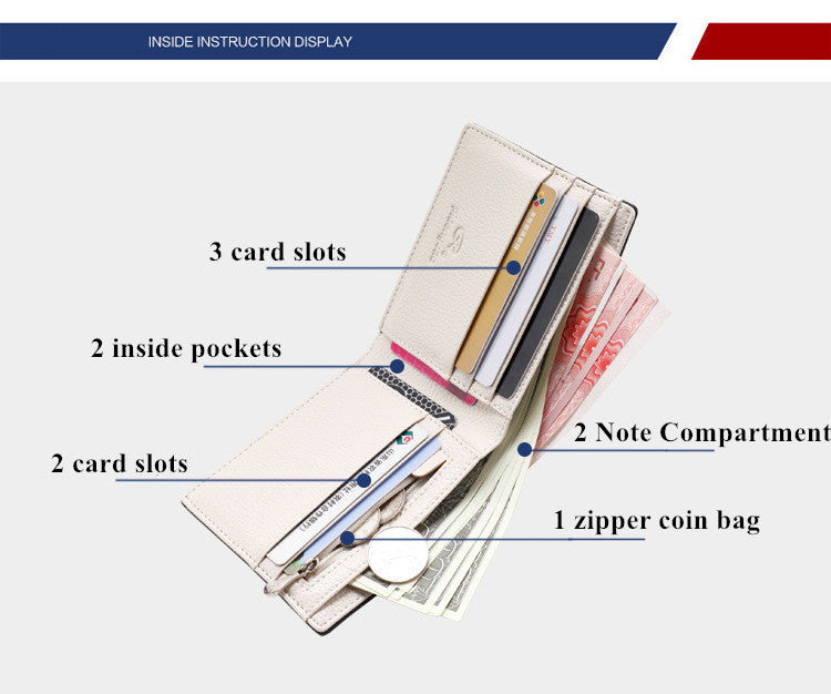 Short Wallet, Small Wallet, Leather Pouch