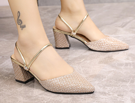 Glam Genova Luxury Shoes - Versatile Chunky Heels (One Pair)