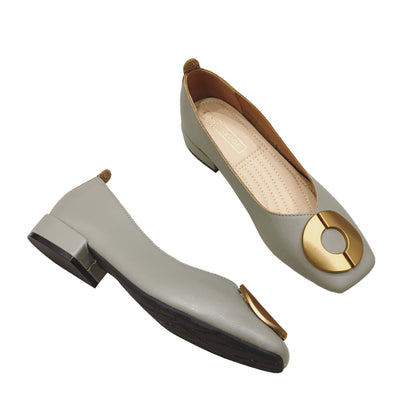 Chunky Heel Mary Jane Shoes - Versatile Mid Heels